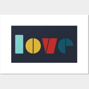 Love geometric shape art design Posters and Art